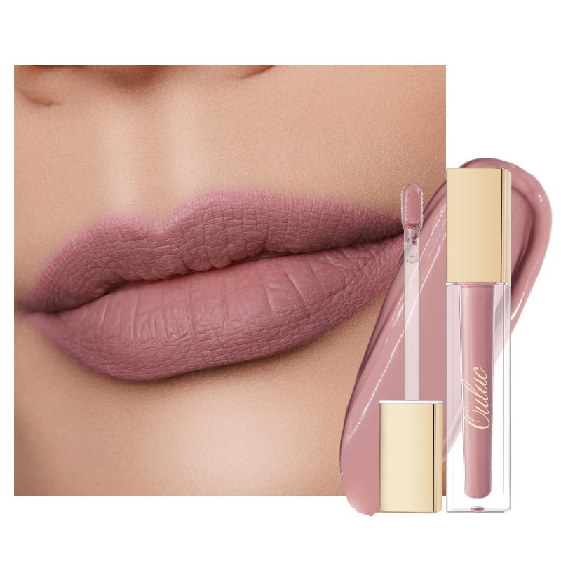 Oulac Matte Liquid Pink Lipstick for Women Pink Nude Long Lasting Lipstick Waterproof Lip Stain No Transfer Creamy High Pigmented Formula with Vitamin E Vegan  CrueltyFree M16